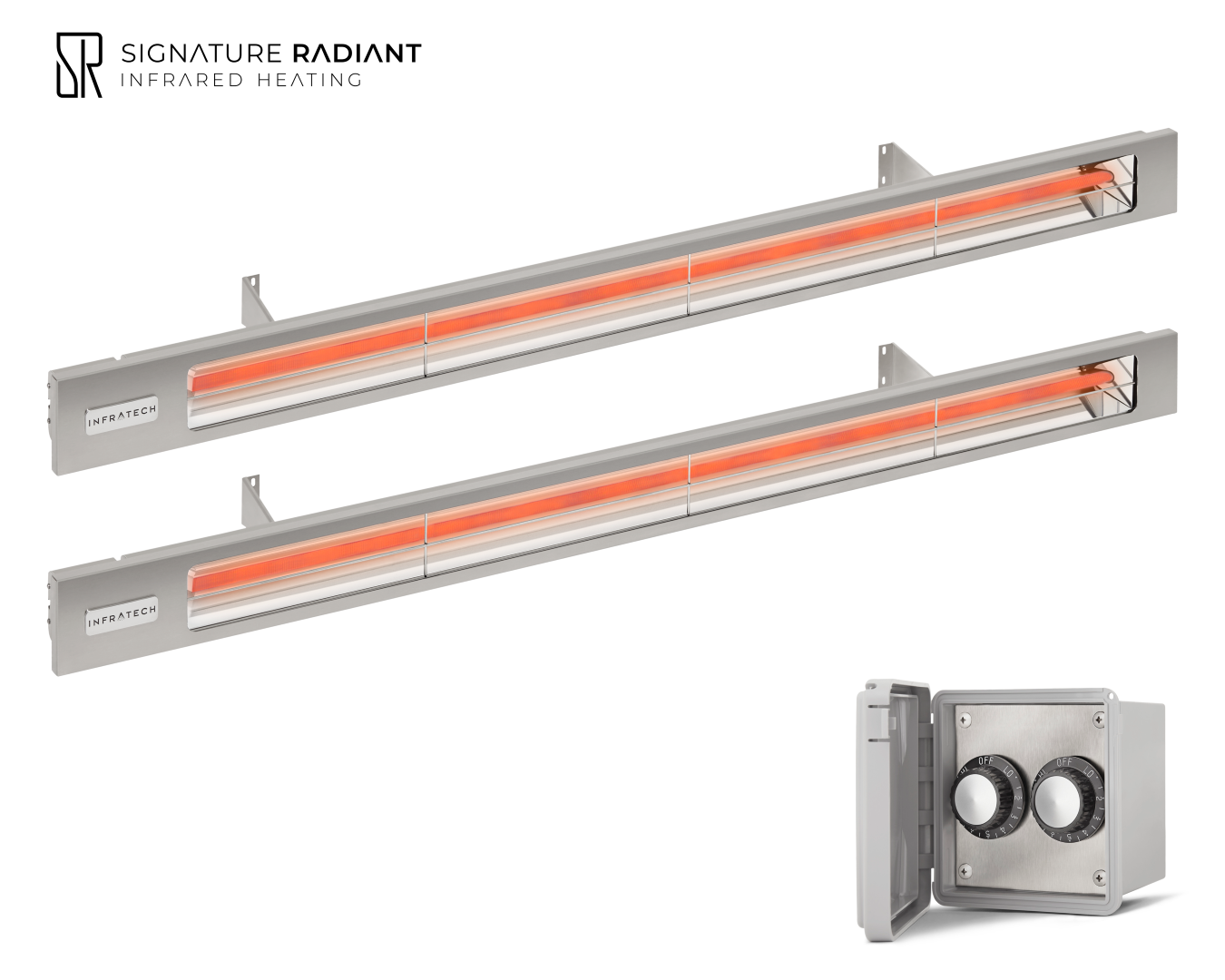 Package: 2 x 3kW infrared heater SL Series - with Regulator