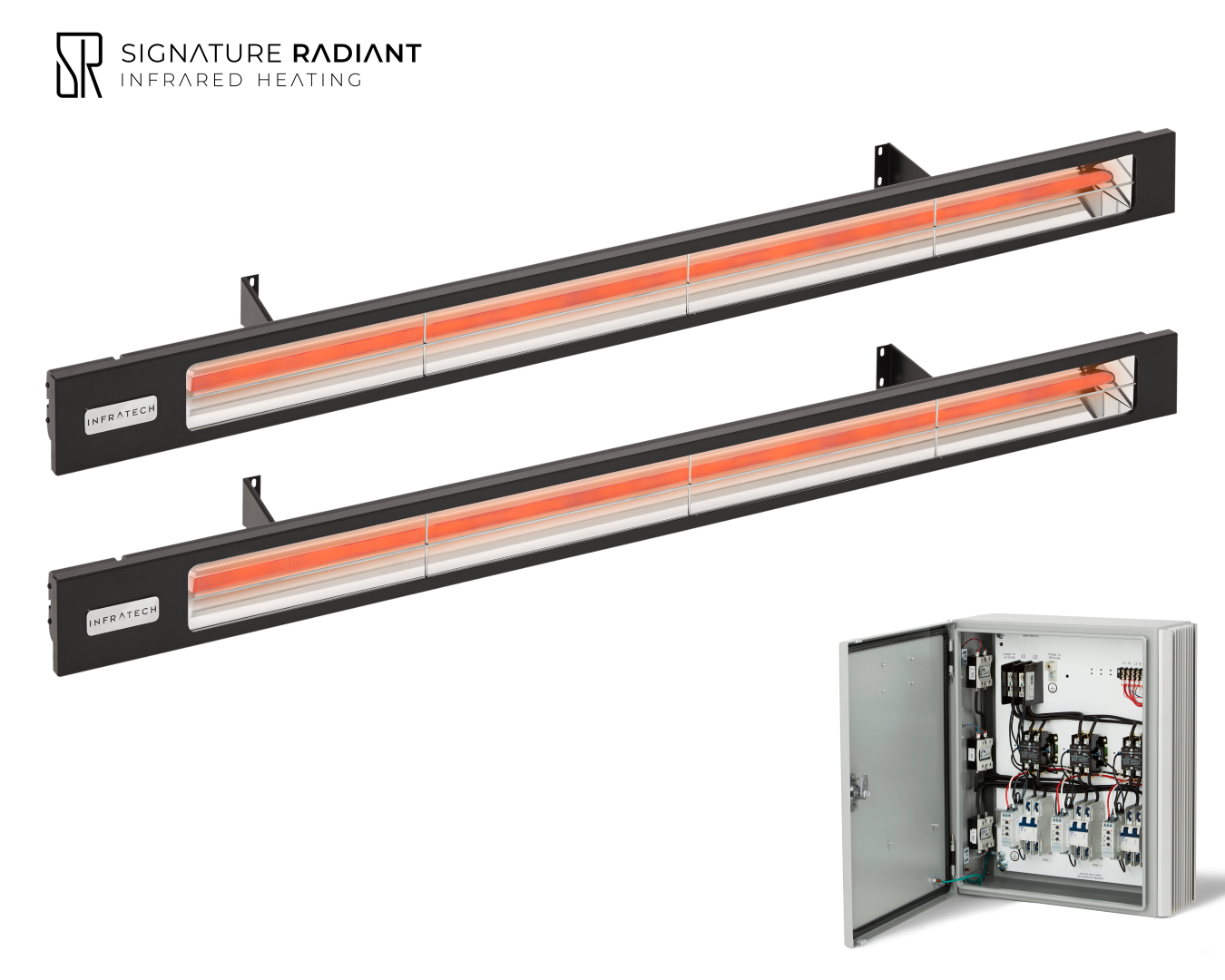 Package: 2 x 4kW infrared heater SL Series - with Panel