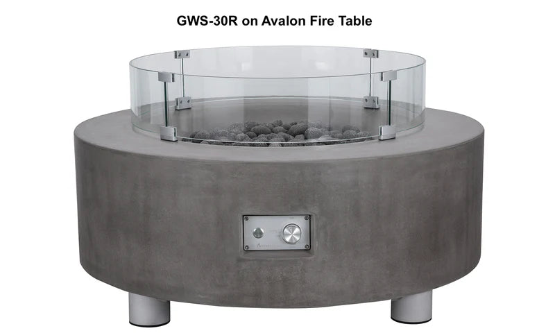 Glass Wind Guard For Infinity, Tao & Avalon- 30" Round (GWS-30R)