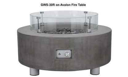 Glass Wind Guard For Infinity, Tao & Avalon- 30" Round (GWS-30R)