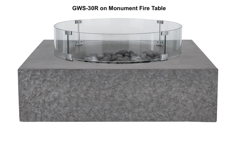 Glass Wind Guard For Infinity, Tao & Avalon- 30" Round (GWS-30R)