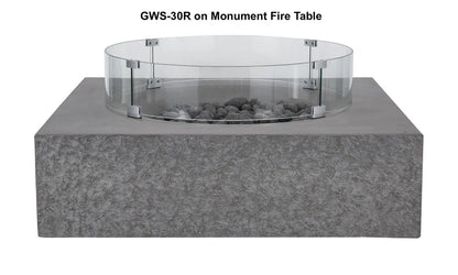 Glass Wind Guard For Infinity, Tao & Avalon- 30" Round (GWS-30R)